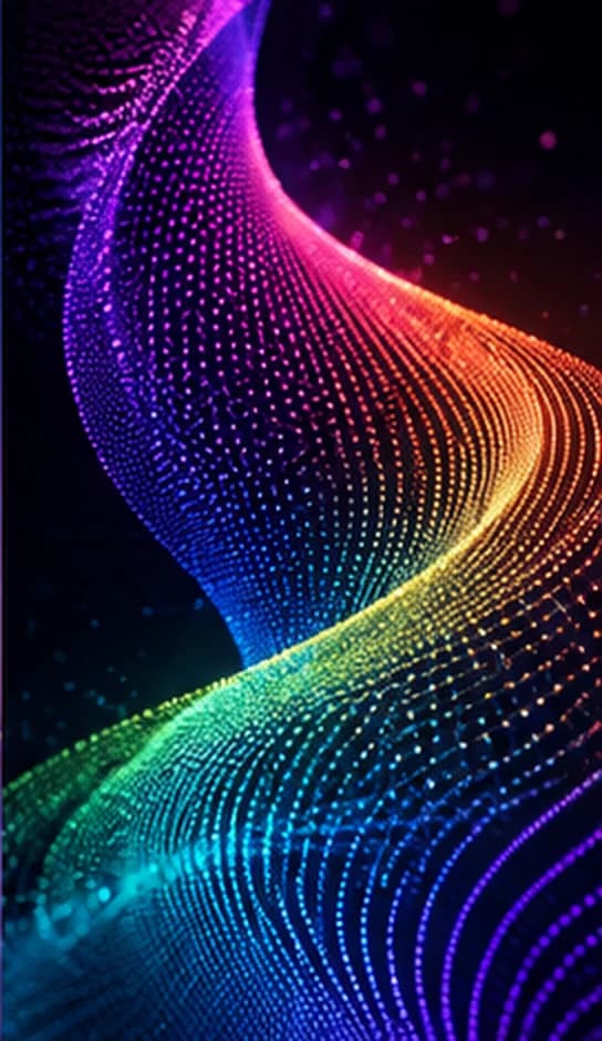 Colorful glowing digital wave